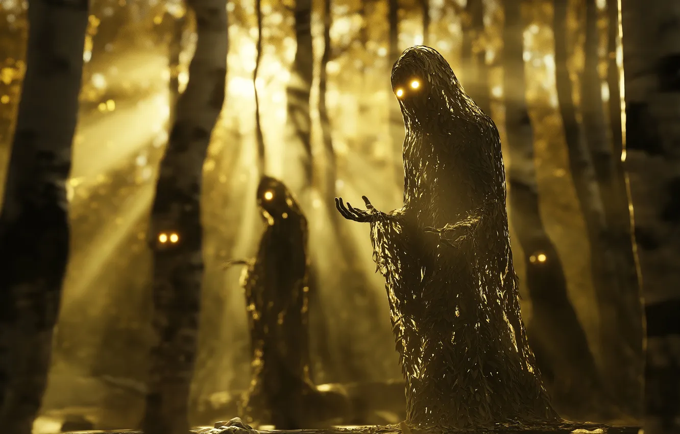 Photo wallpaper autumn, holiday, Halloween, Halloween, AI art, neural network