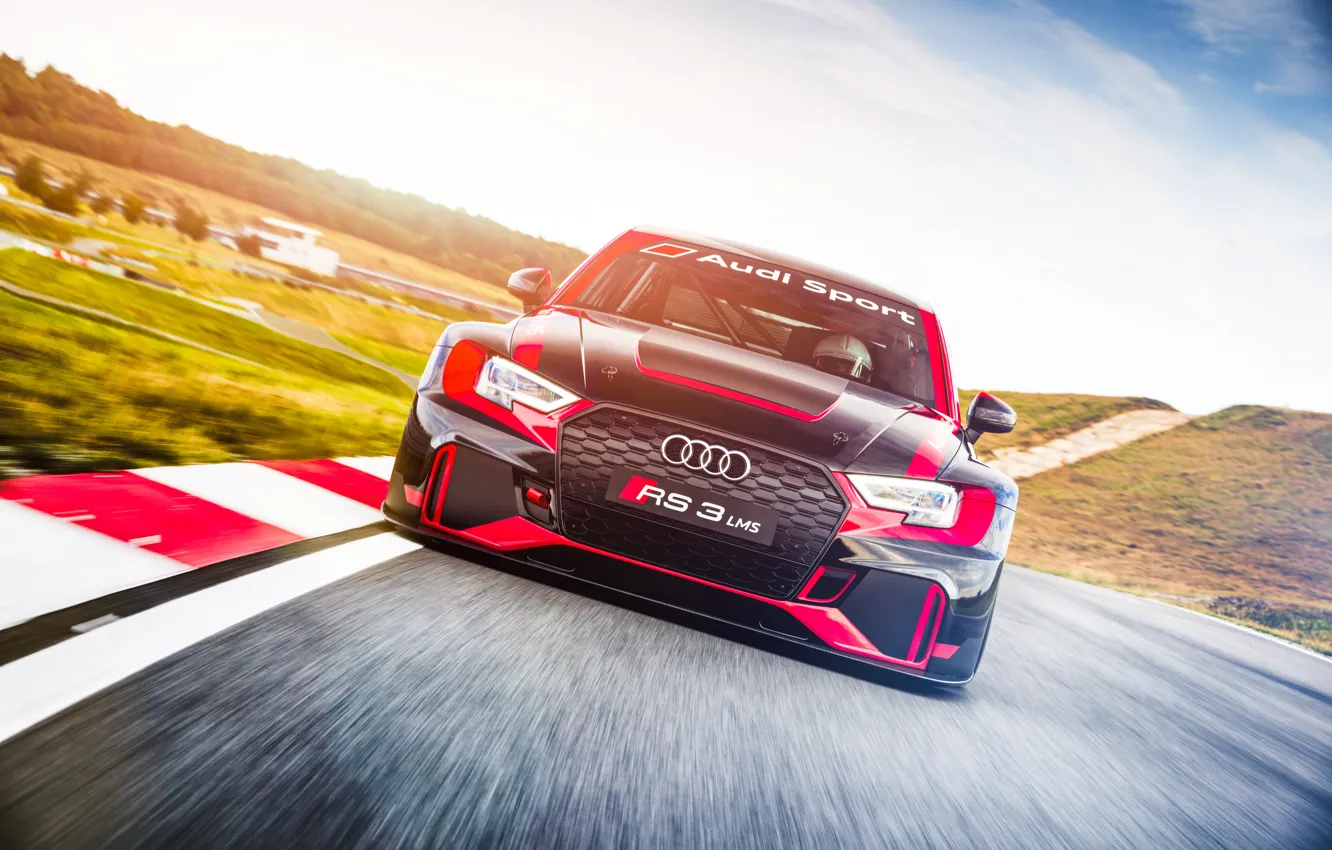 Photo wallpaper Audi, Car, Race, Speed, RS3