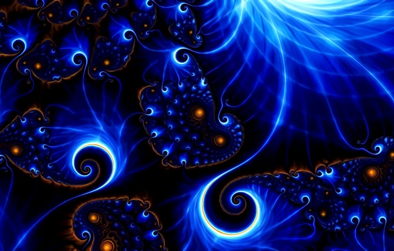 Photo wallpaper abstraction, lights, fiction, Wallpaper, patterns, figure, black background, picture