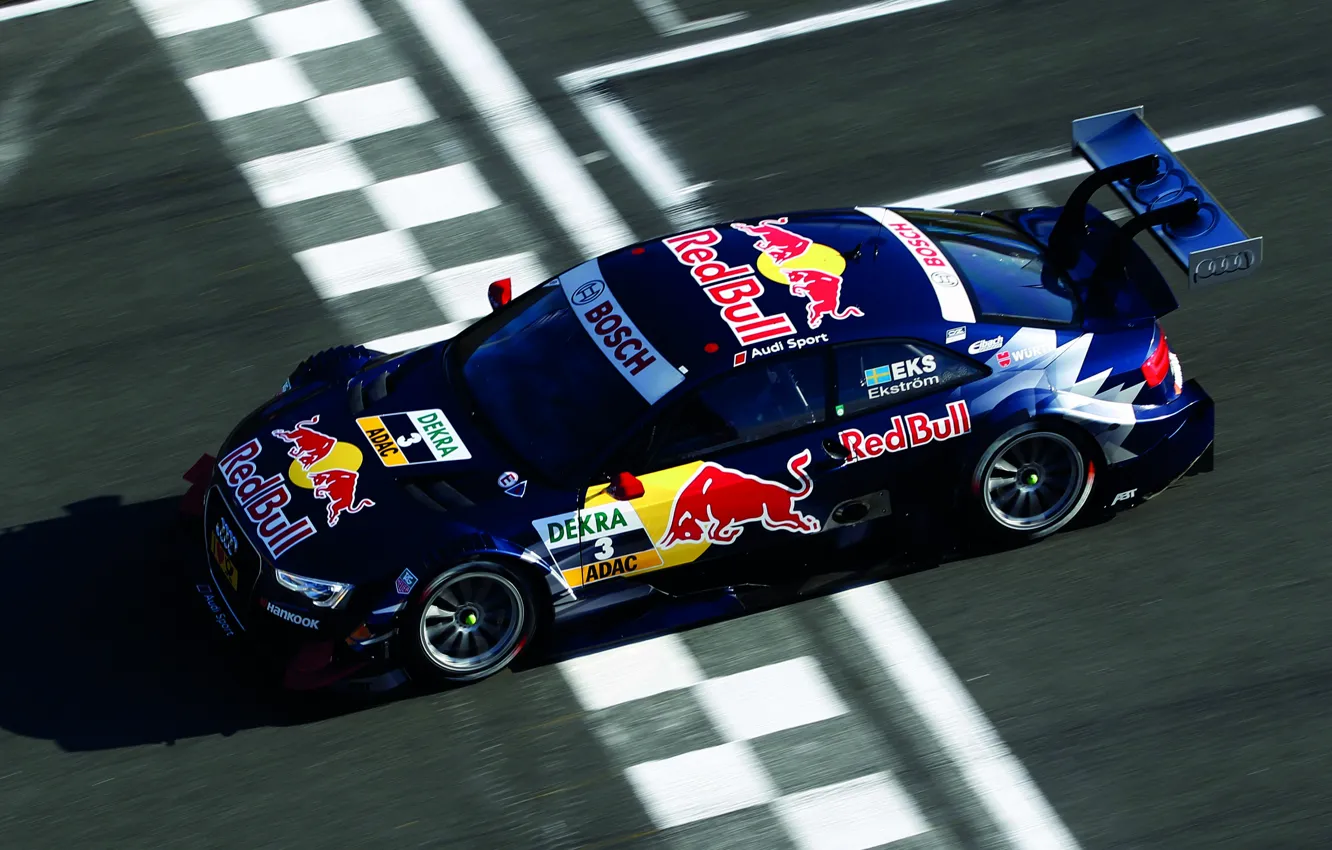 Photo wallpaper Audi, Auto, Road, Tuning, Speed, Race, Red Bull, Valencia