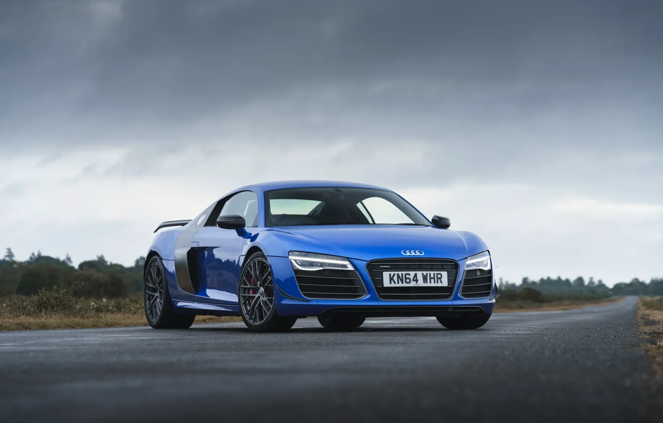 Photo wallpaper car, Audi, blue, R8, Audi R8 LMX