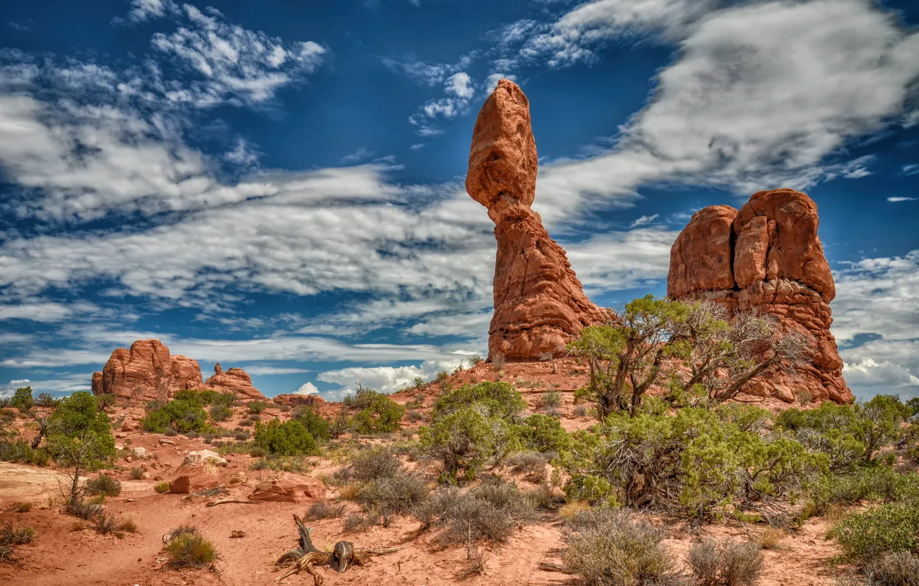Photo wallpaper the sky, landscape, mountains