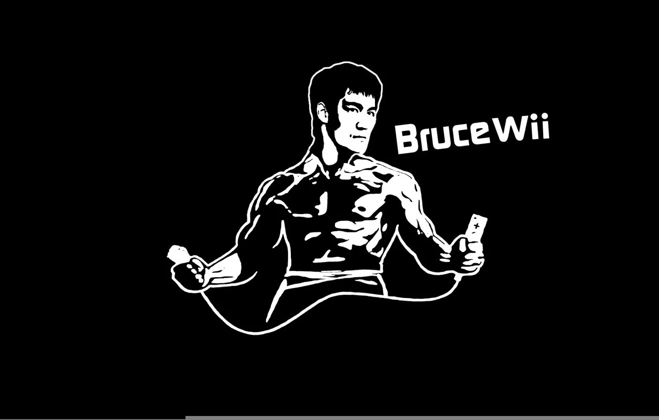 Photo wallpaper Bruce, humor, Wii