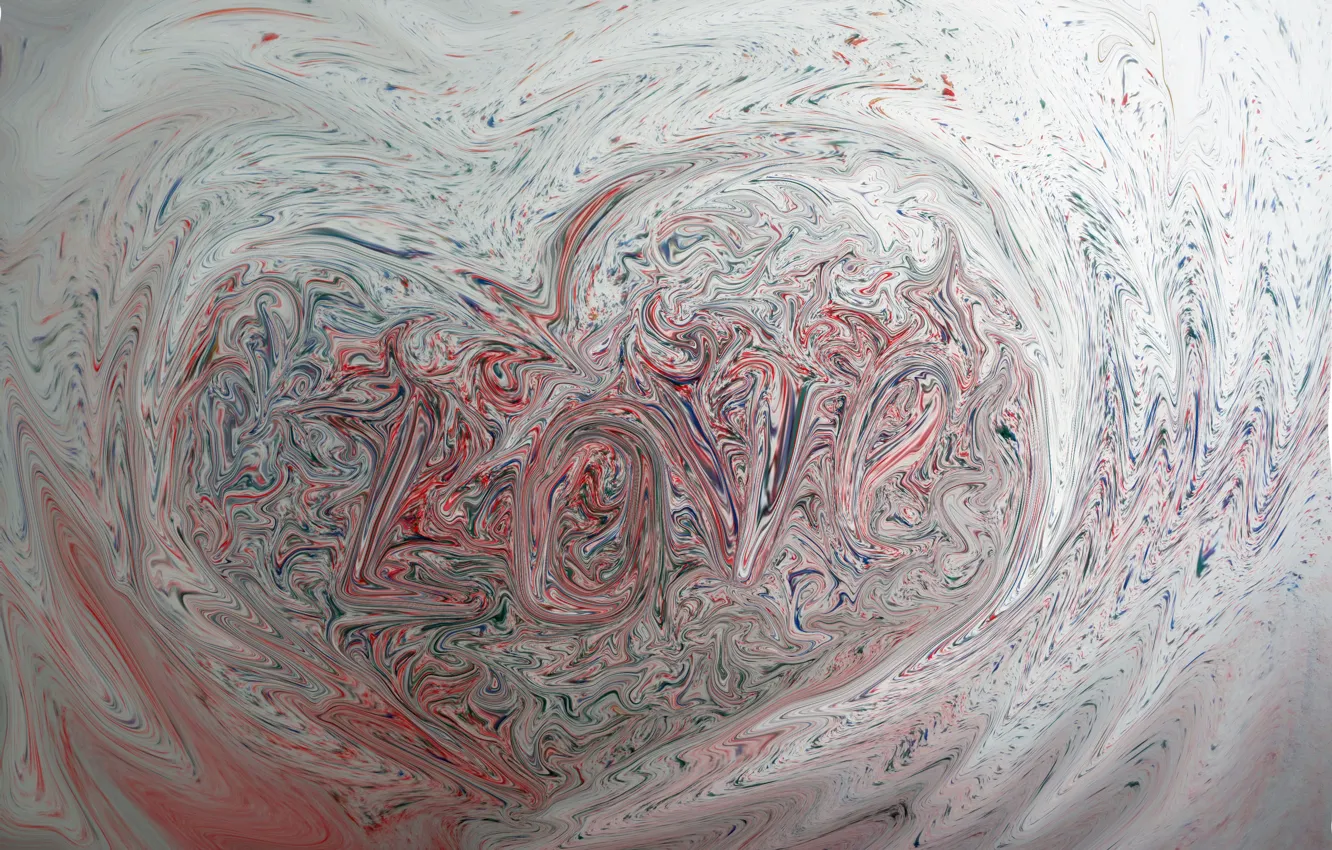 Photo wallpaper heart, love, strokes