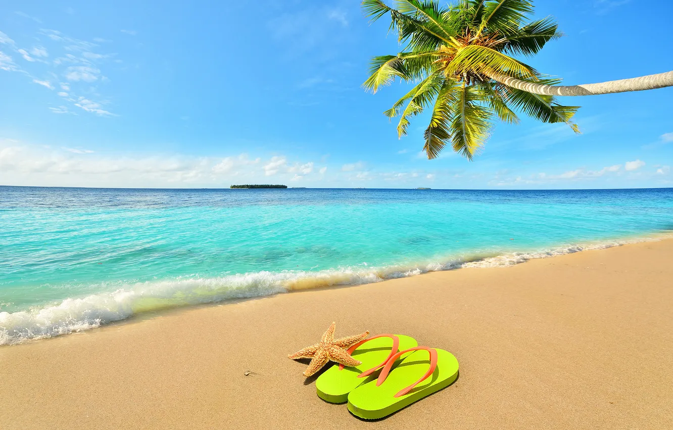 Photo wallpaper sea, beach, vacation