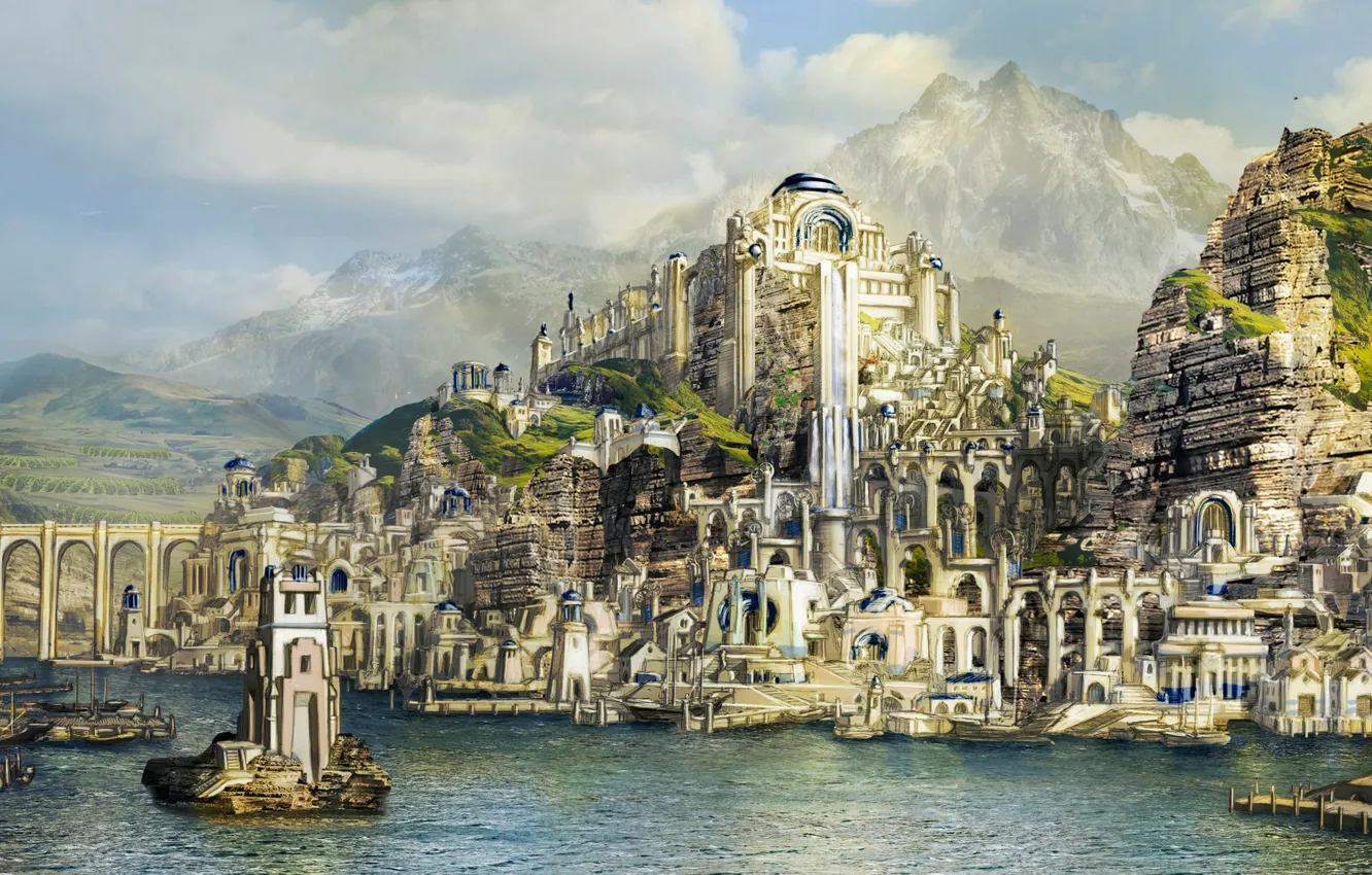 Photo wallpaper landscape, nature, The Lord of the Rings