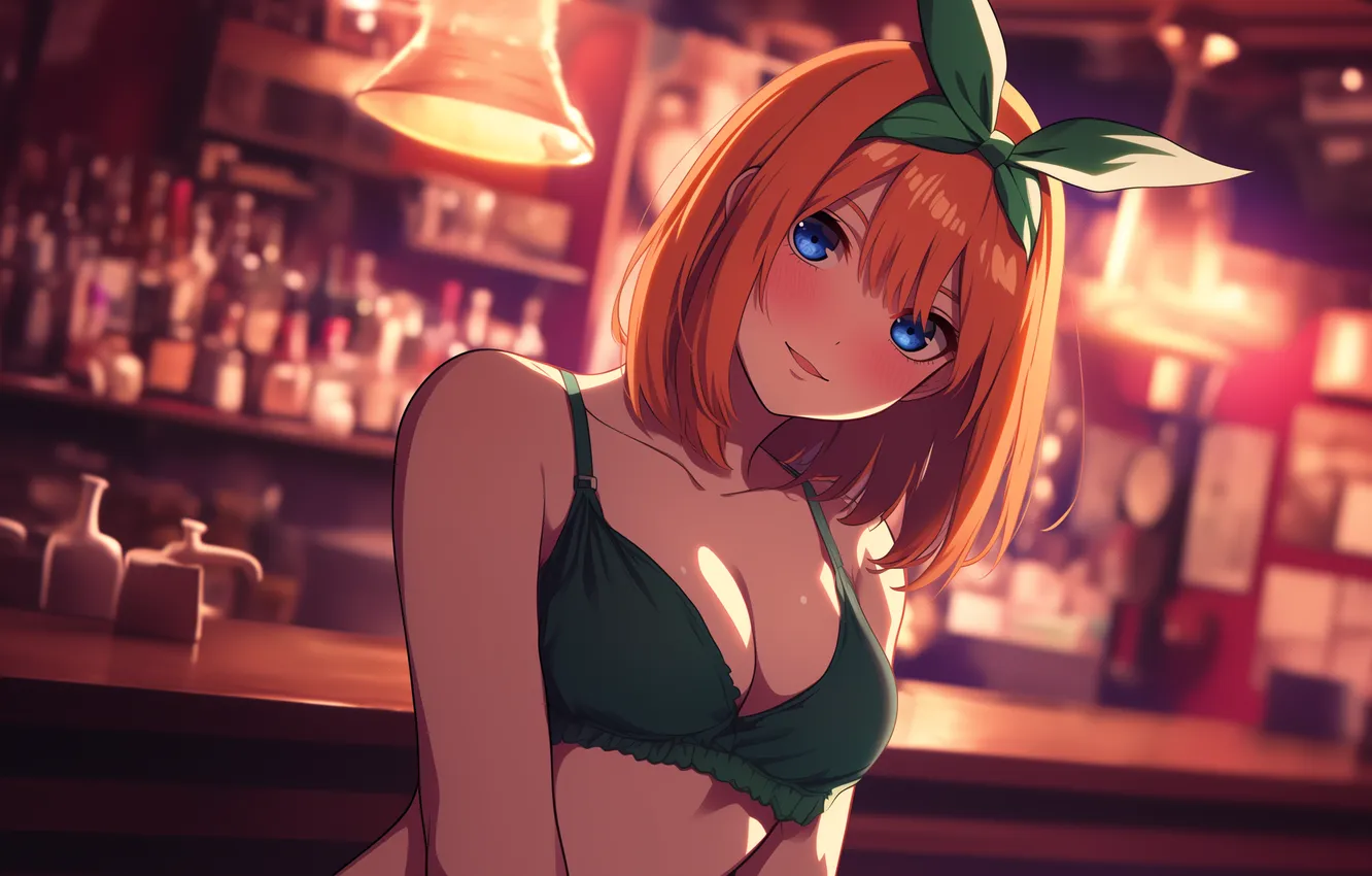 Photo wallpaper linen, anime, art, wallpaper, red hair, The Quintessential Quintuplets, Go-Toubun no Hanayome, Five brides