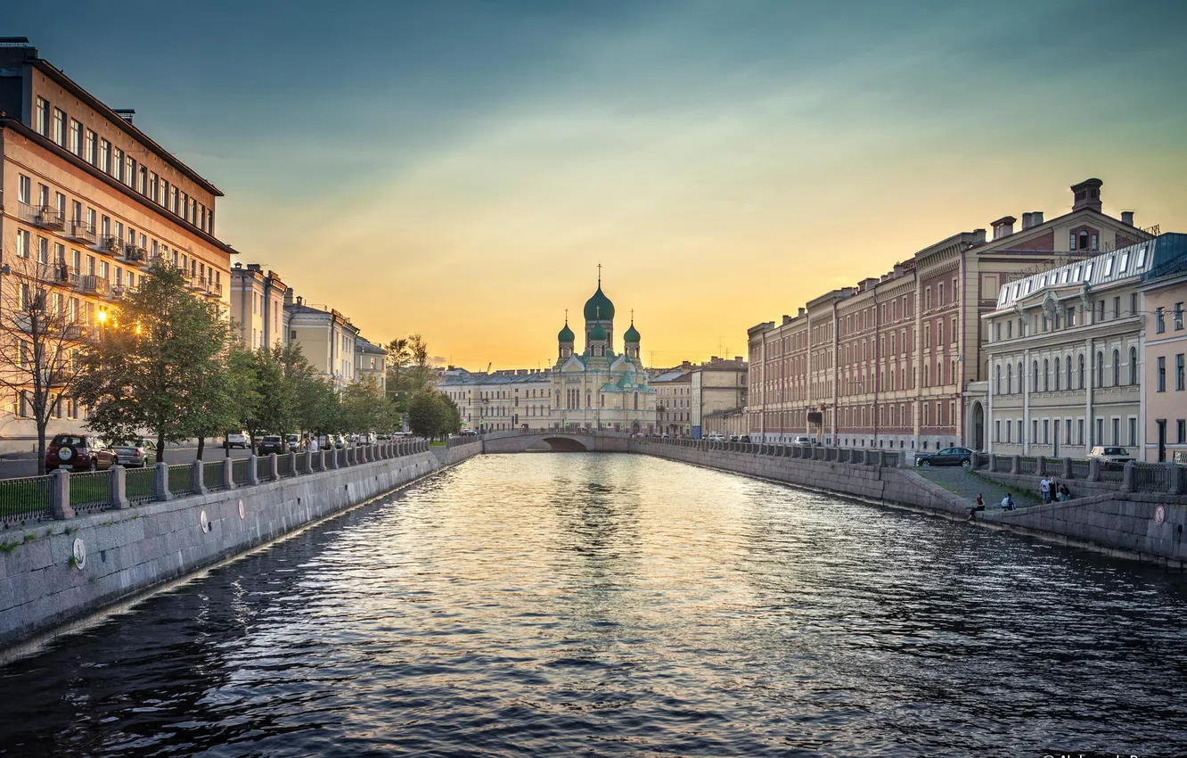 Photo wallpaper Peter, Saint Petersburg, Russia, promenade, St. Petersburg, Aleksandr Bergan