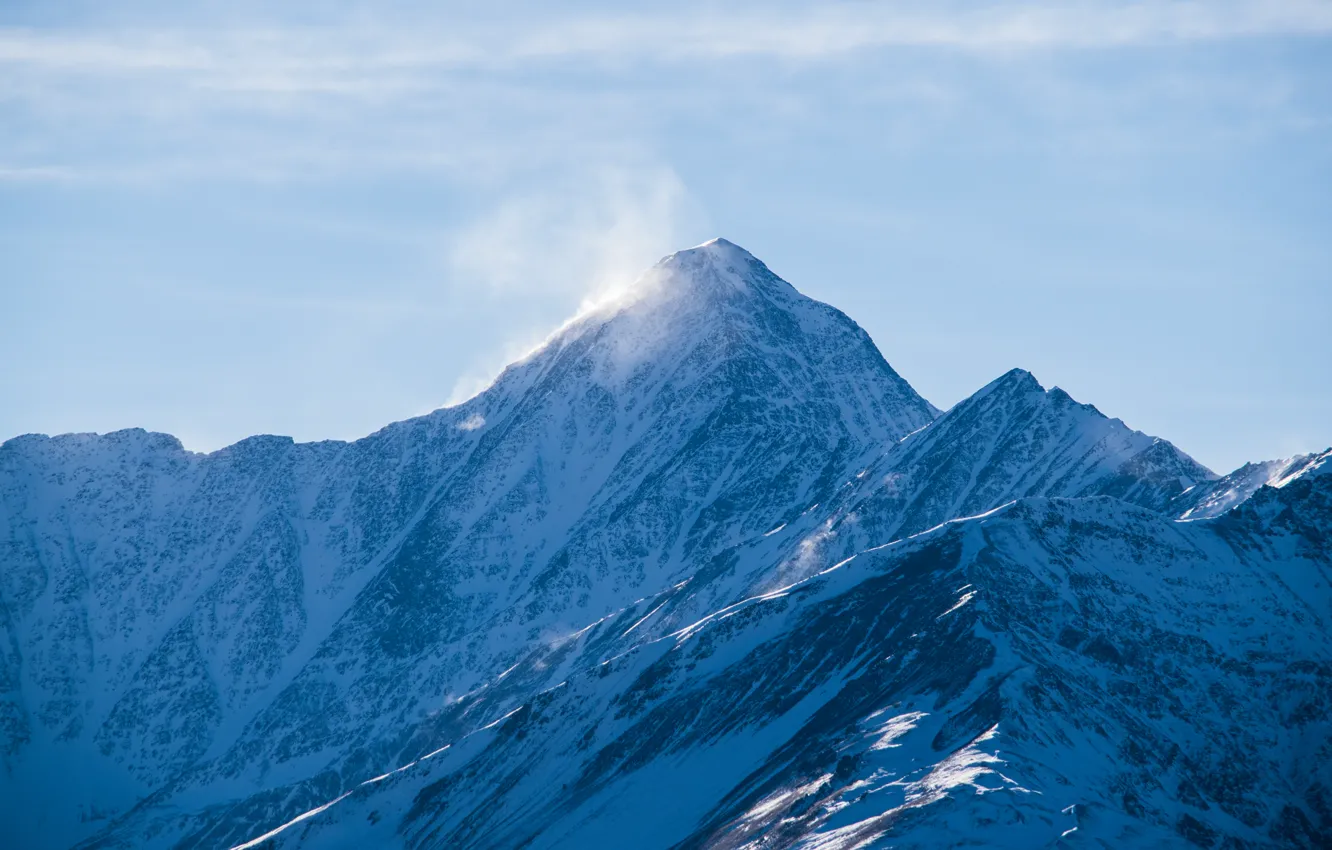 Photo wallpaper Winter, Mountains, Russia, Chechnya, Terrible, Szara