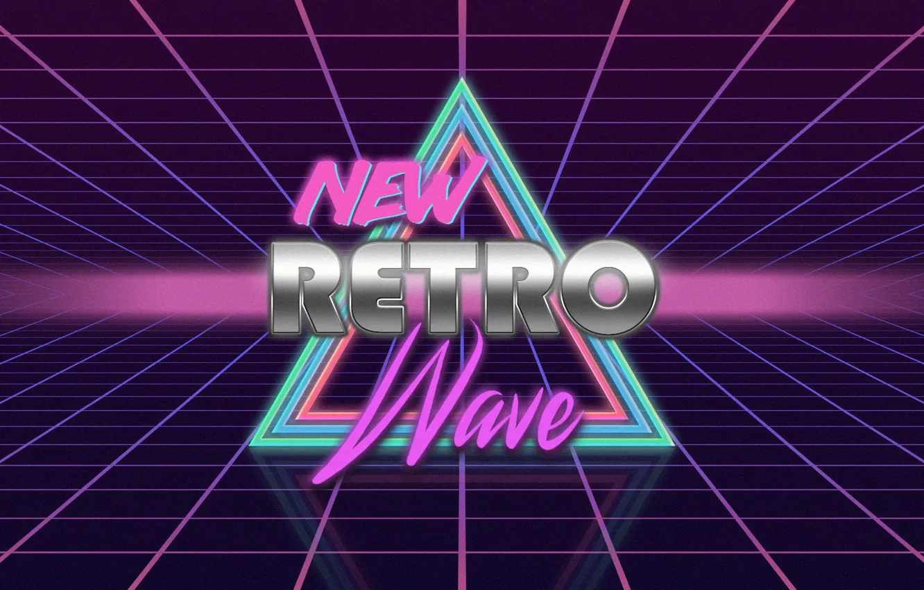 Photo wallpaper Music, Neon, Triangle, Electronic, Synthpop, Darkwave, Synth, Retrowave