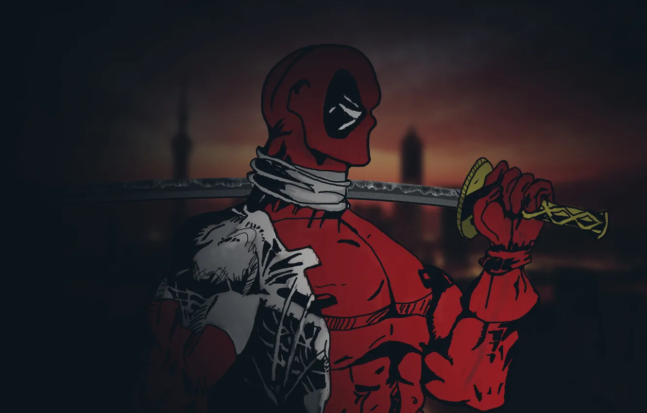 Photo wallpaper Deadpool, Marvel, Deadpool, Supervillain