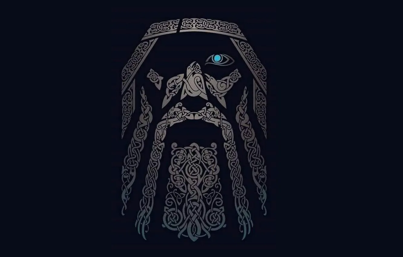 Photo wallpaper pattern, the dark background, God Is One