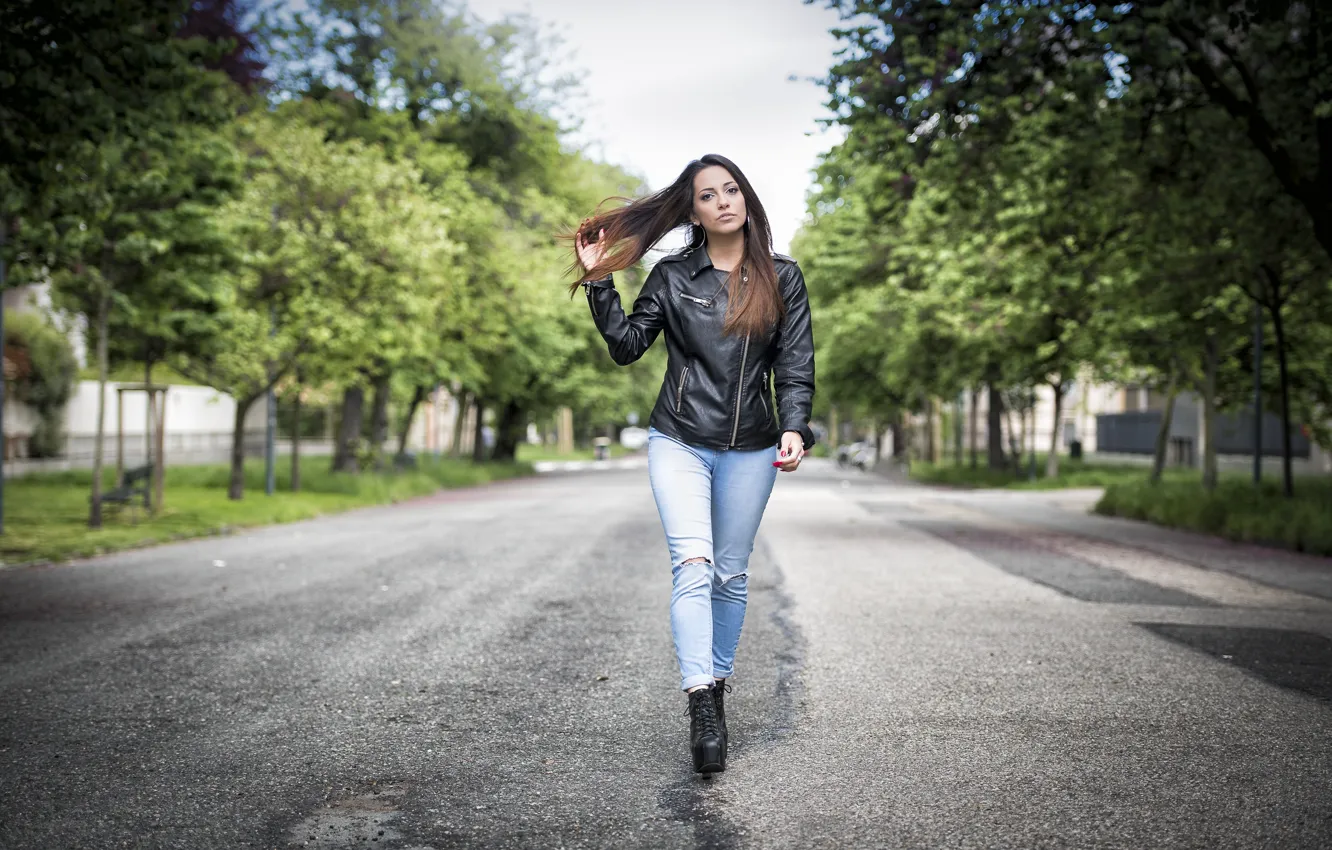 Photo wallpaper face, the city, style, street, hair, cutie, Carlotta