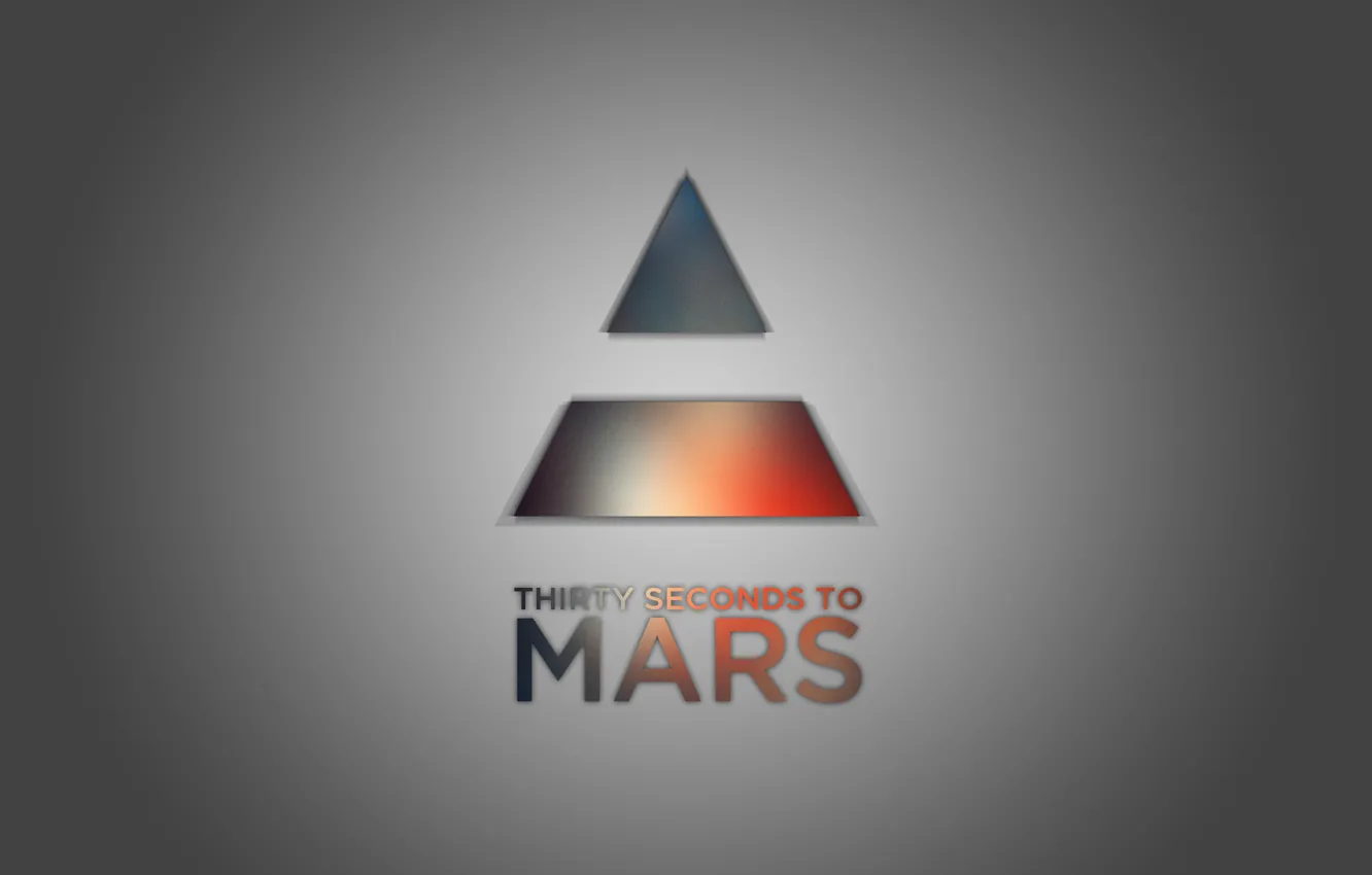 Photo wallpaper music, rock, minimalism, 30 seconds to mars, triangle, thirty seconds to mars
