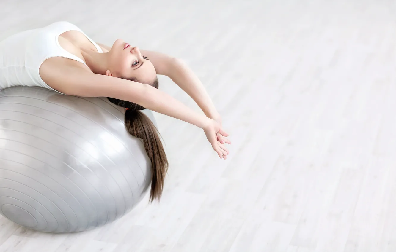 Photo wallpaper ball, pose, yoga