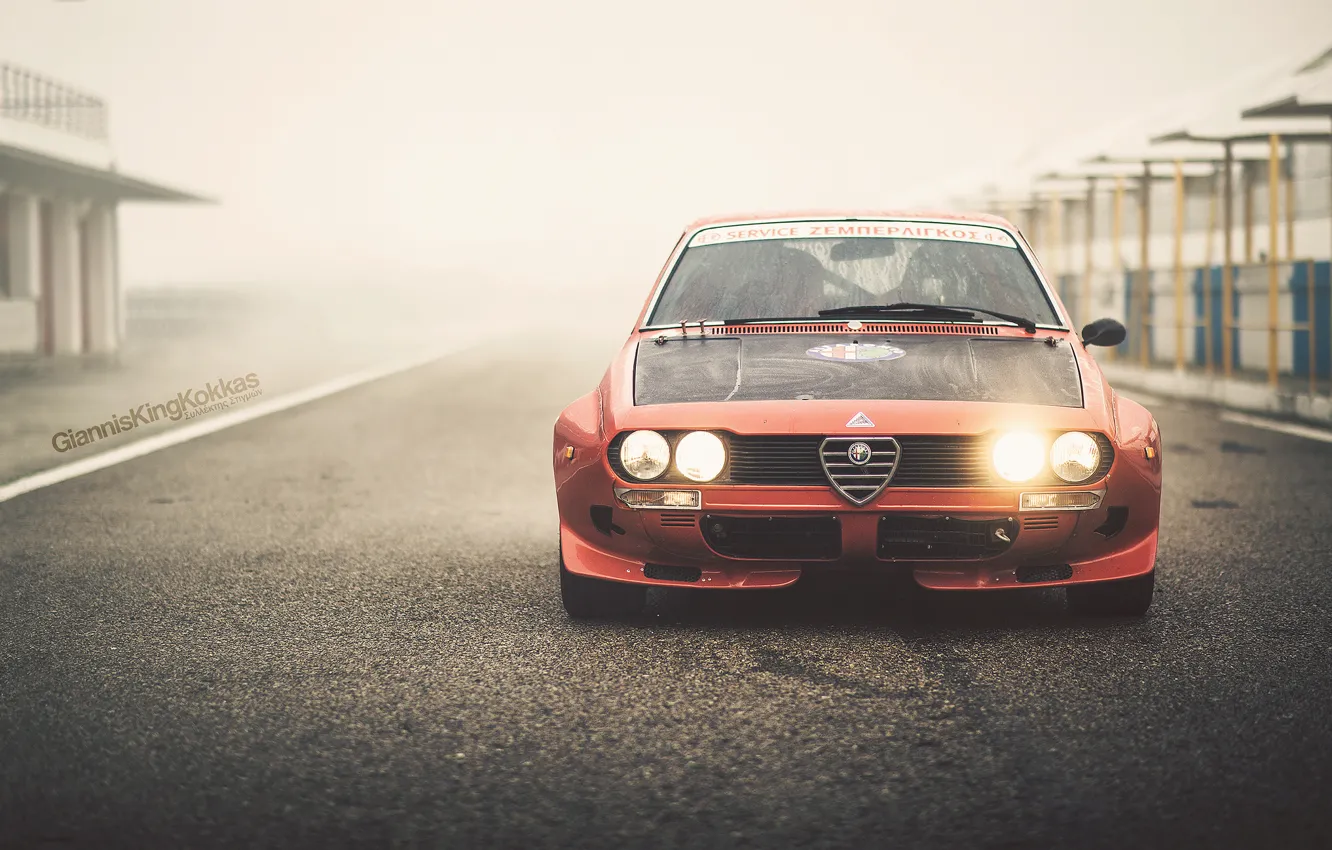 Photo wallpaper Alfa Romeo, vintage, retro, oldschool, 2000GT, 1974, By Giannis &ampquot;KING&ampquot; Kokkas, Alfetta