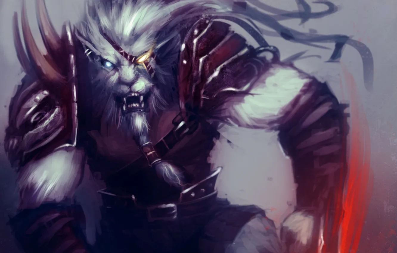 Photo wallpaper teeth, art, beast, League of Legends, LoL, Rengar, ArtisticPhenom