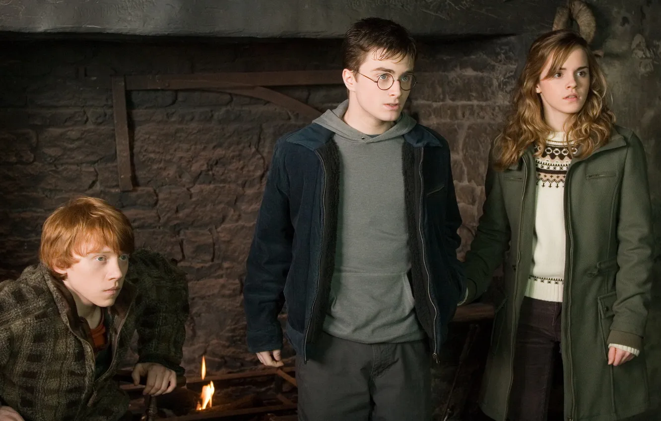 Photo wallpaper fear, fireplace, Potter