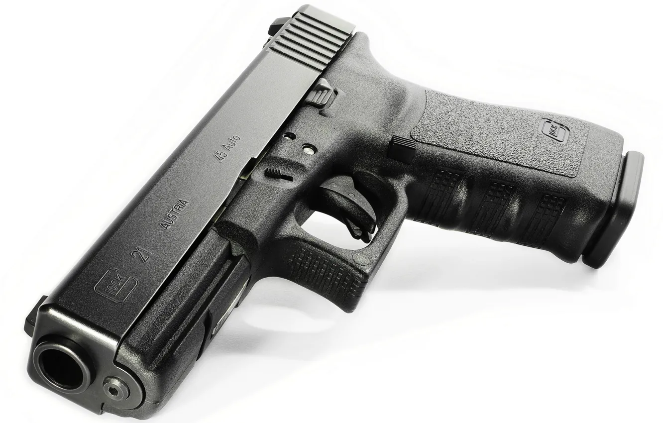 Photo wallpaper gun, weapons, background, Glock 21