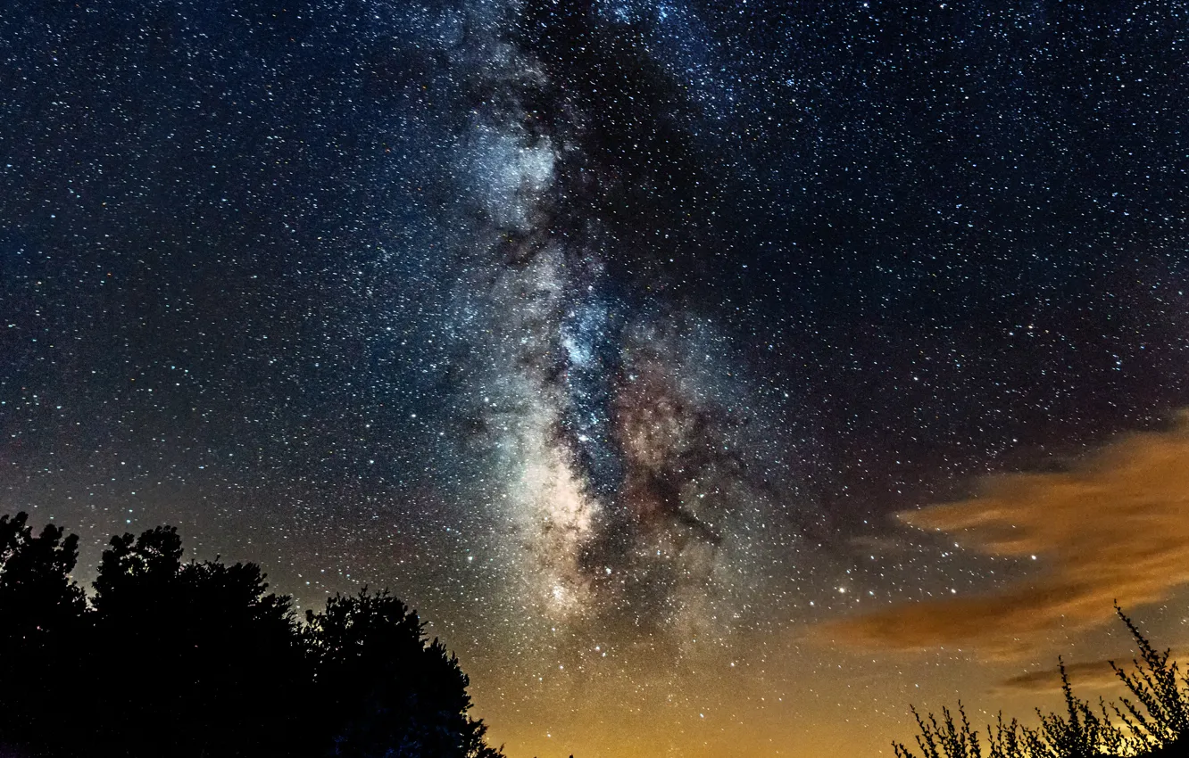 Photo wallpaper space, stars, night, the milky way