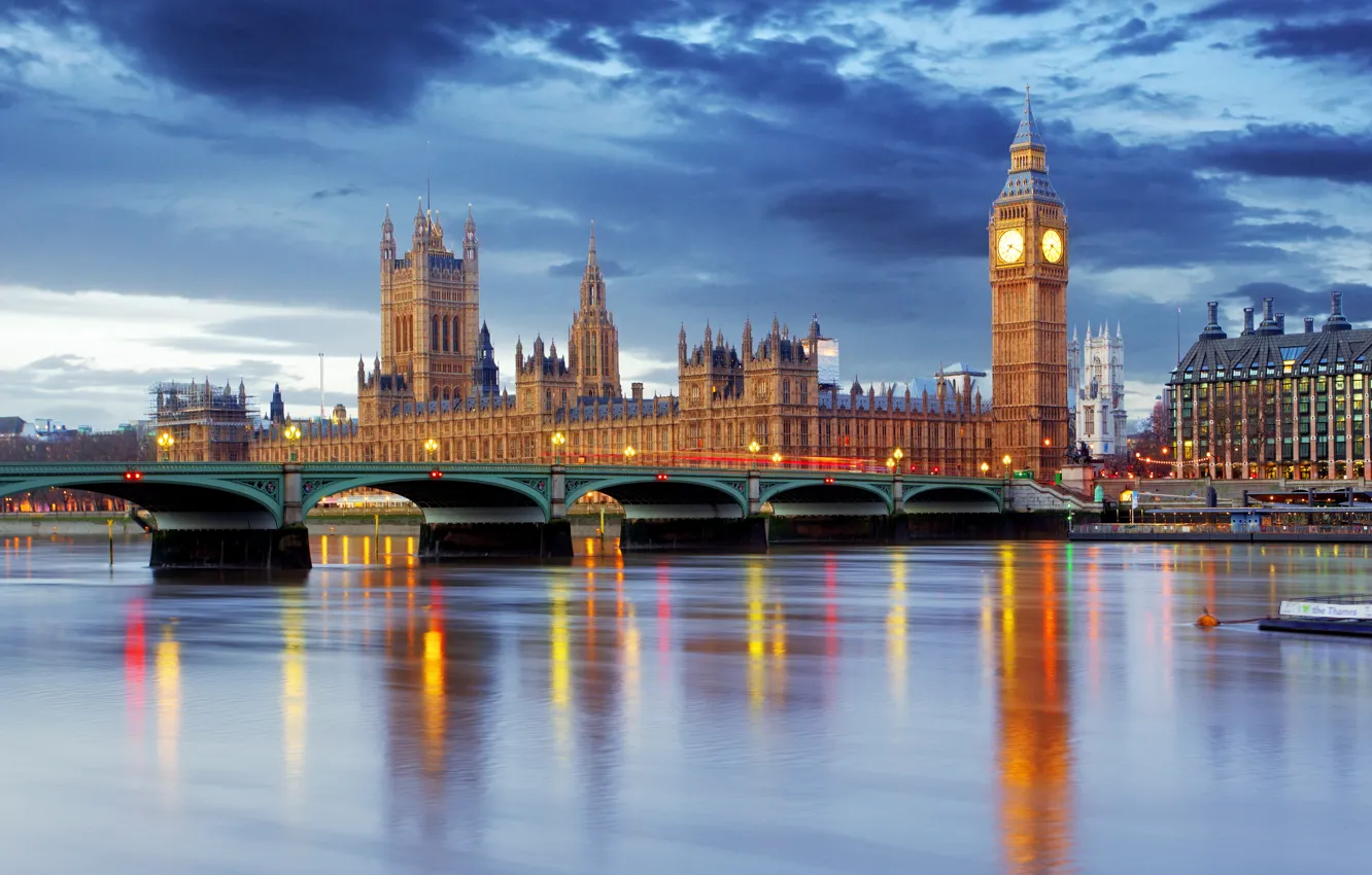 Photo wallpaper England, London, Big Ben, London, England, Big Ben, Thames River, Westminster Abbey