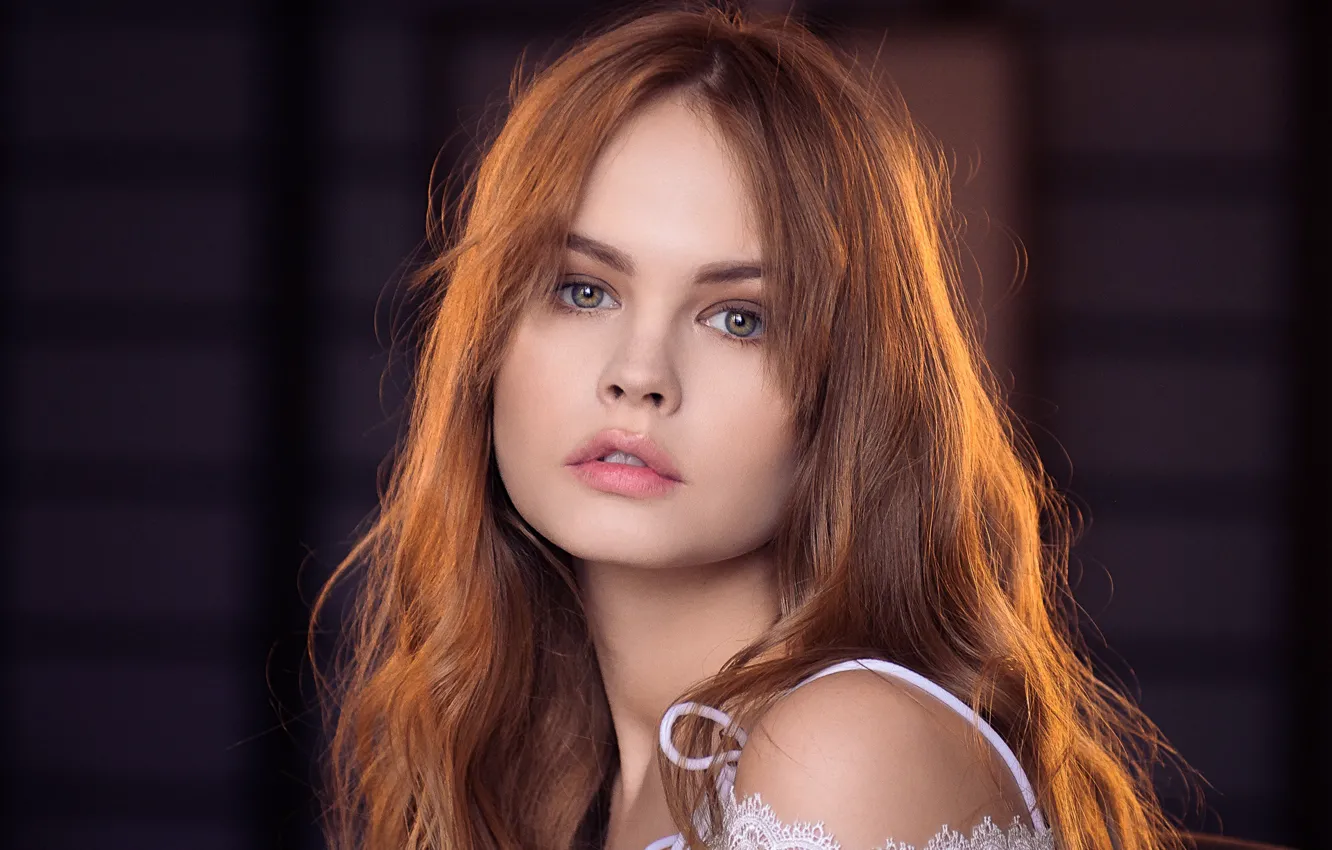 Photo wallpaper look, face, background, hair, portrait, Anastasia Shcheglova, Alexander Umenov