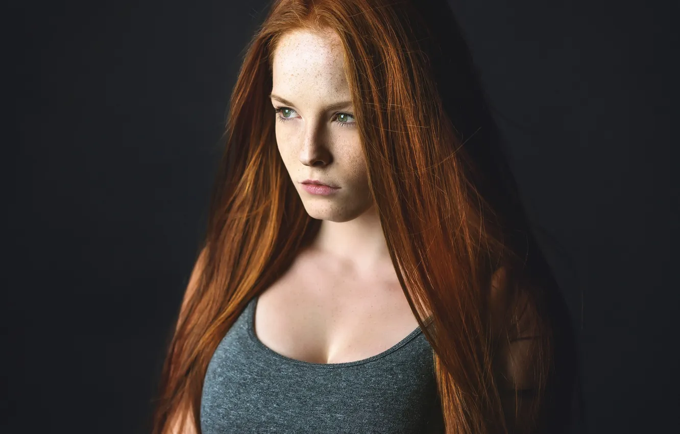 Photo wallpaper freckles, redhead, Lisa, Martin Kühn