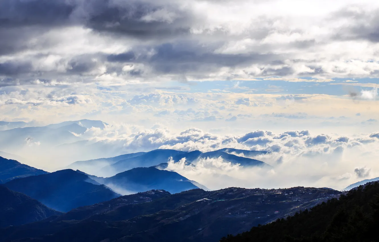 Photo wallpaper Taroko National Park, hehuan mountains, sea of clouds