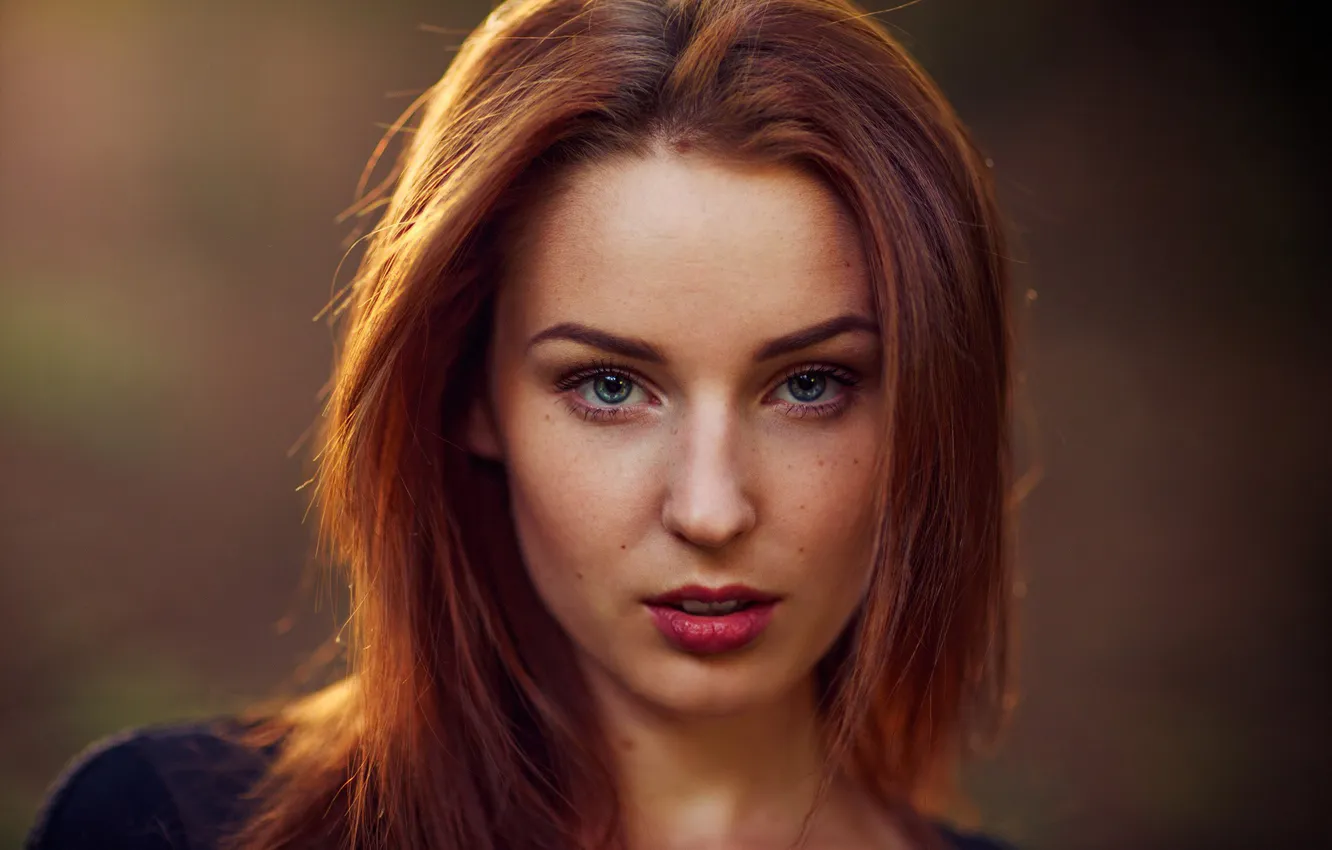 Photo wallpaper look, the sun, close-up, face, background, model, portrait, makeup