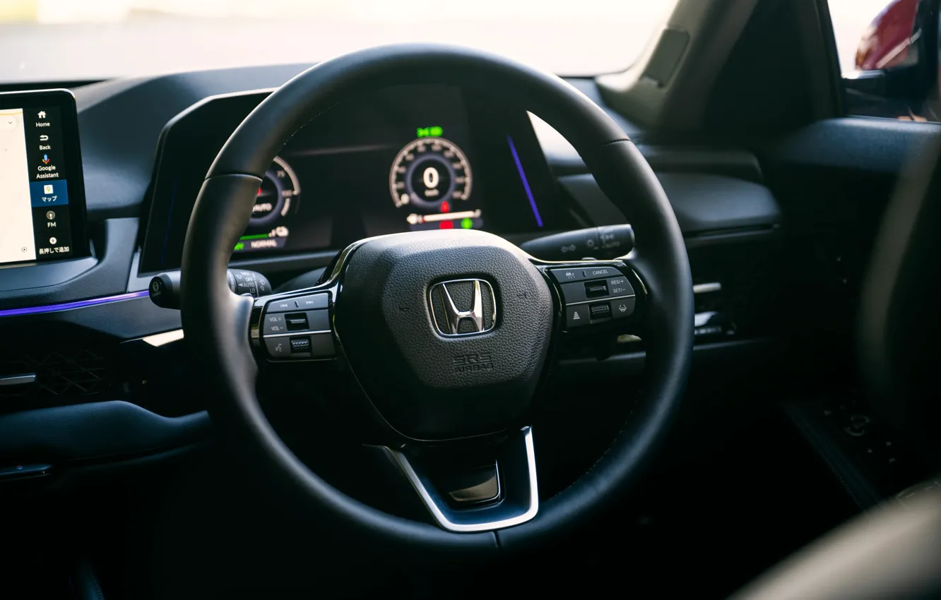 Photo wallpaper logo, Honda, Accord, steering wheel, Honda Accord e:HEV