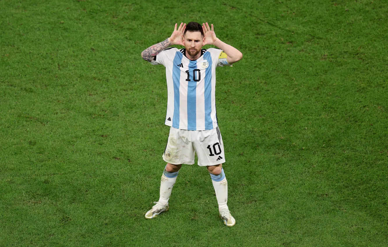 Photo wallpaper Argentina, football, Lionel Messi, Lionel Messi, Qatar, World Cup 2022, Lionel Andres Messi