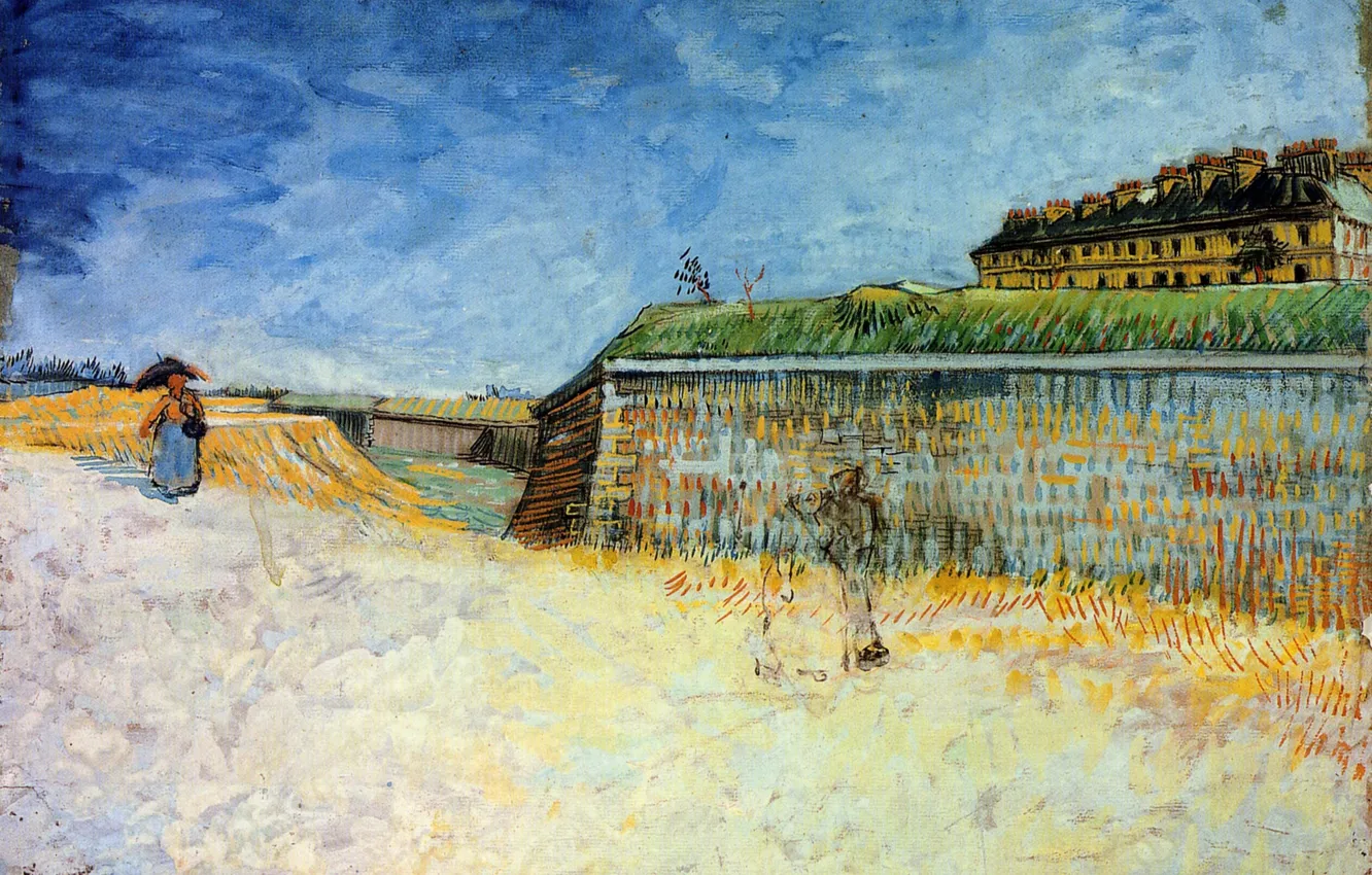 Photo wallpaper Vincent van Gogh, of Paris 2, The Ramparts
