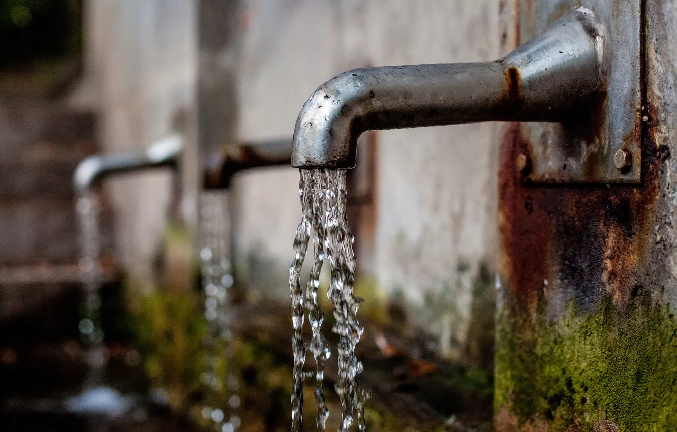 Photo wallpaper water, crane, pouring