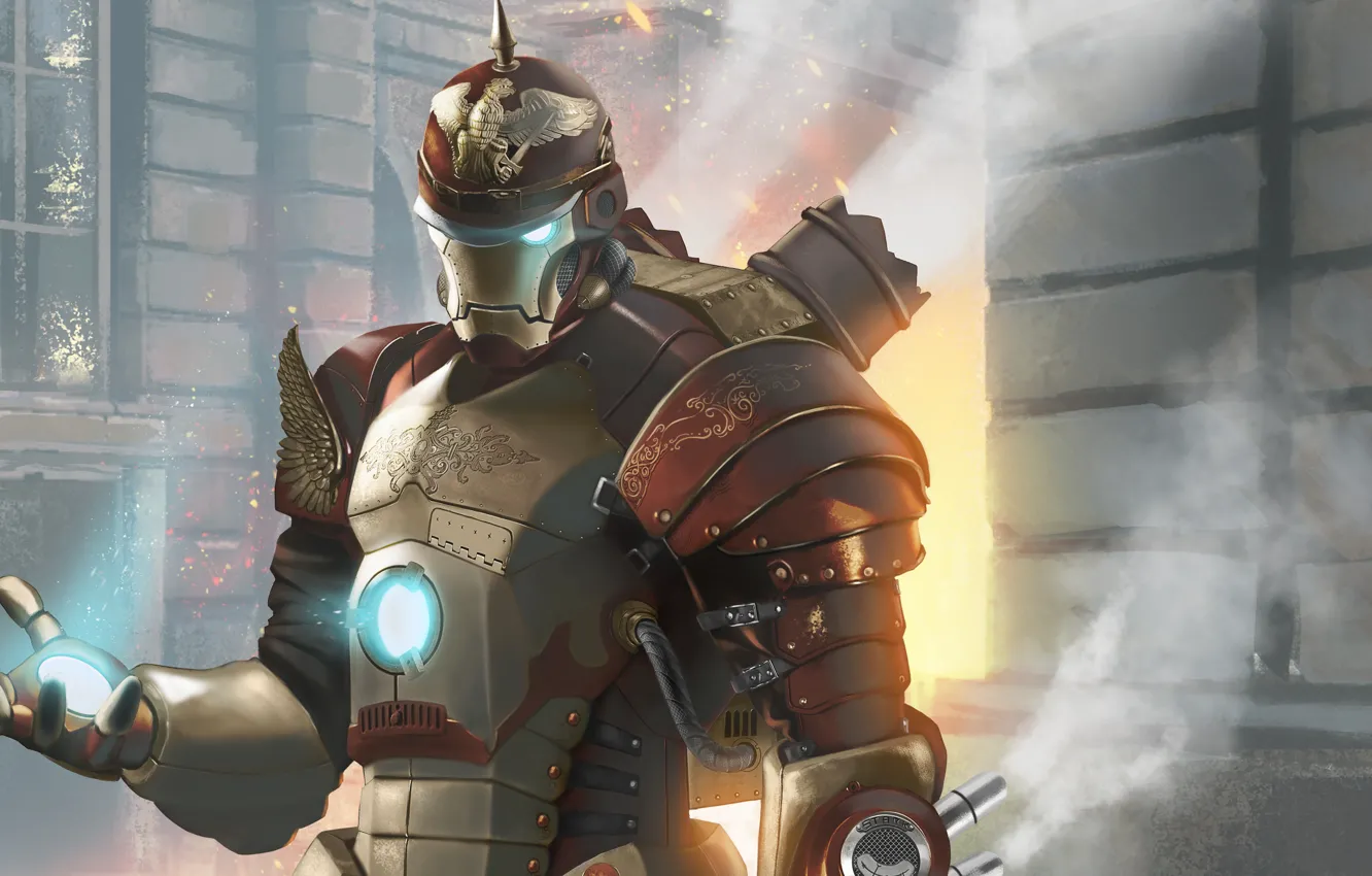 Photo wallpaper robot, iron man, Iron Man