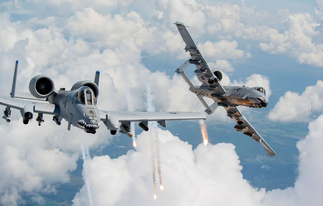Photo wallpaper flight, Thunderbolt, stormtroopers, A-10C