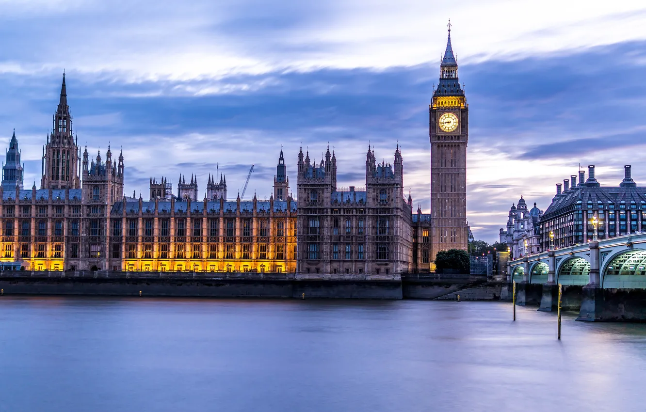 Photo wallpaper London, UK, Big Ben, London, Big Ben, United Kingdom, Thames River, the river Thames