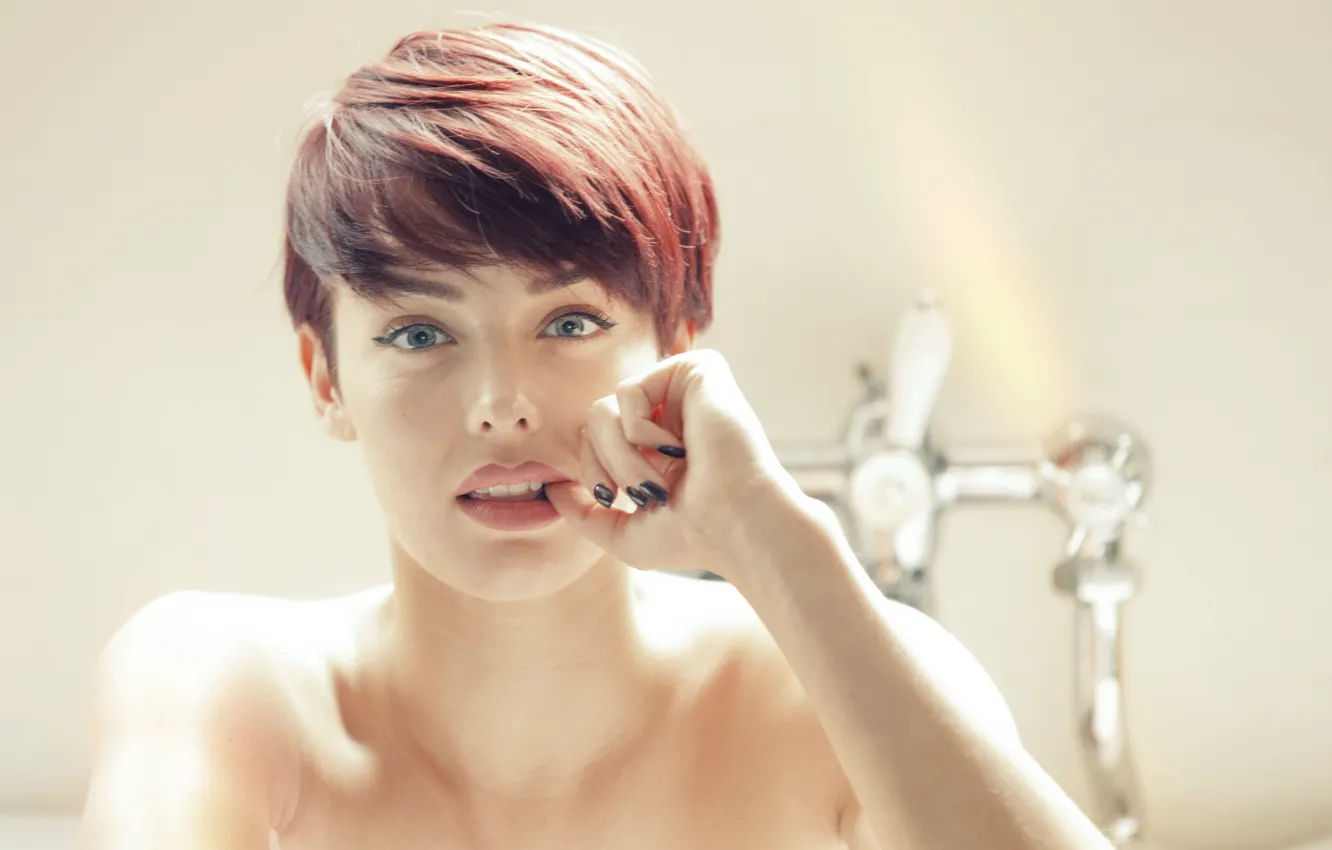 Photo wallpaper look, girl, background