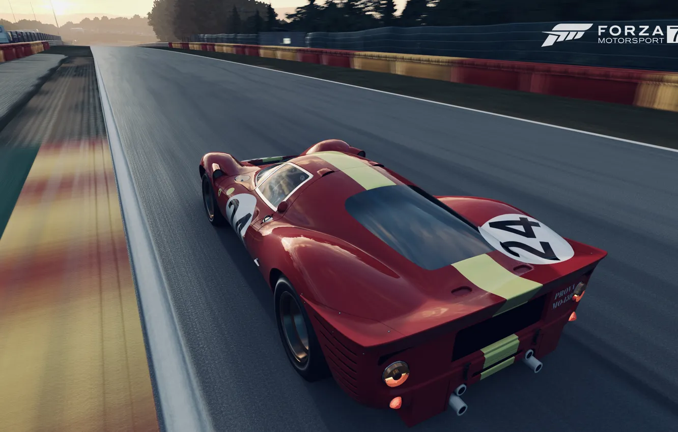 Photo wallpaper HDR, Ferrari, game, Legend, speed, Ferrari 330 P4, FM7, UHD