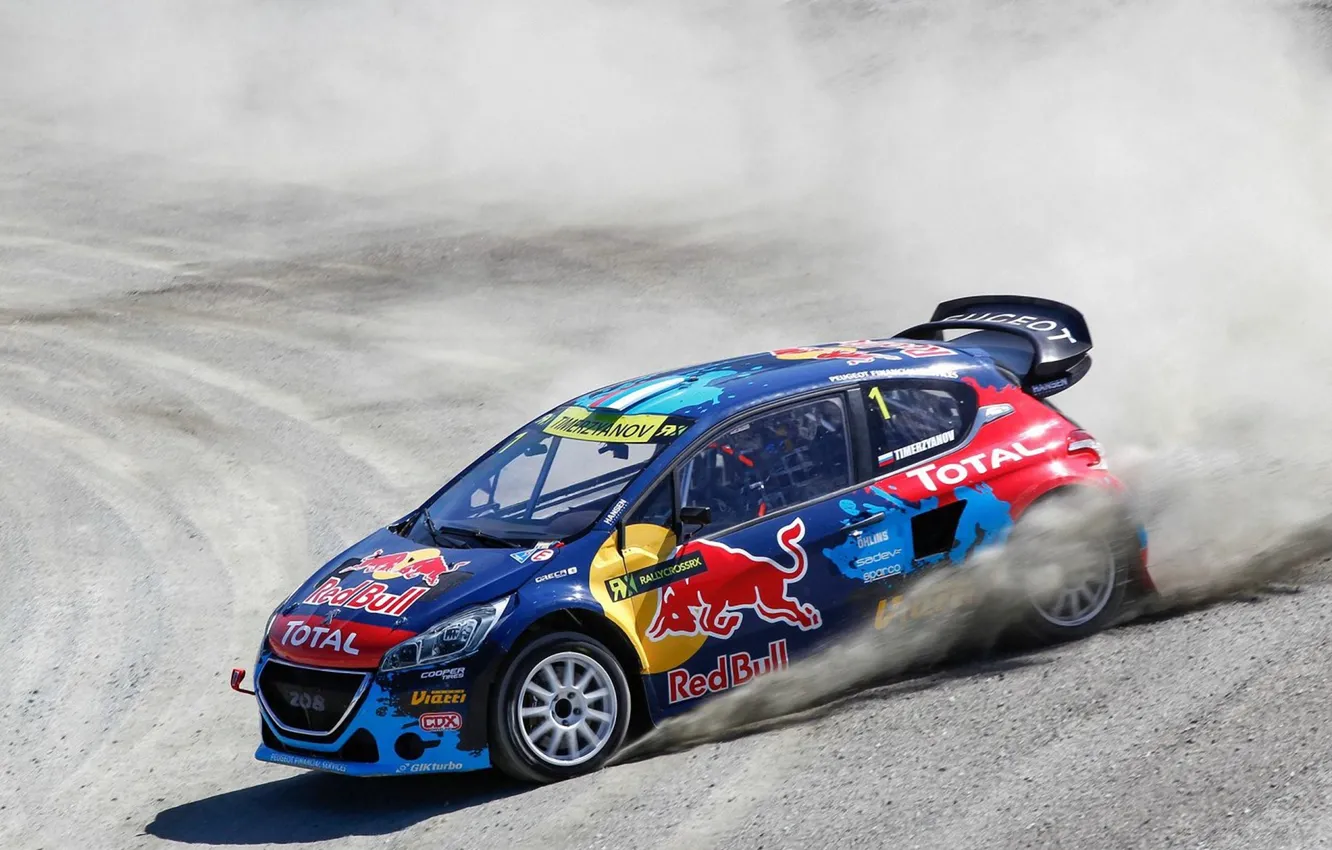 Photo wallpaper skid, wrx, peugeot, 208, worldrx, Timur timerzyanov, rally cross, timur timerzyanov