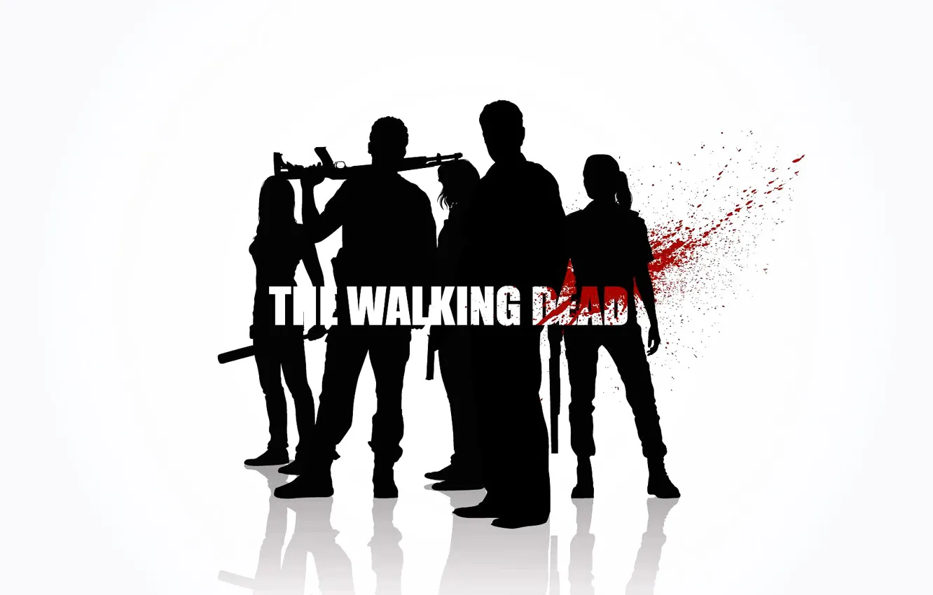 Photo wallpaper style, silhouettes, The Walking Dead