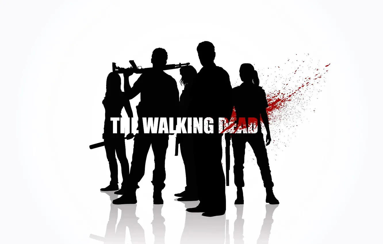 Photo wallpaper style, silhouette, The Walking Dead