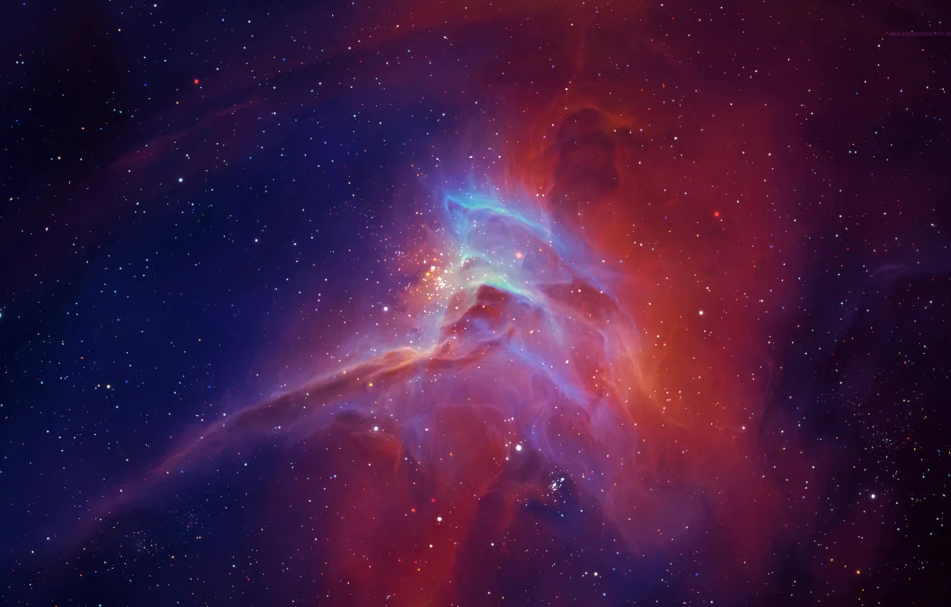 Photo wallpaper stars, nebula, glow