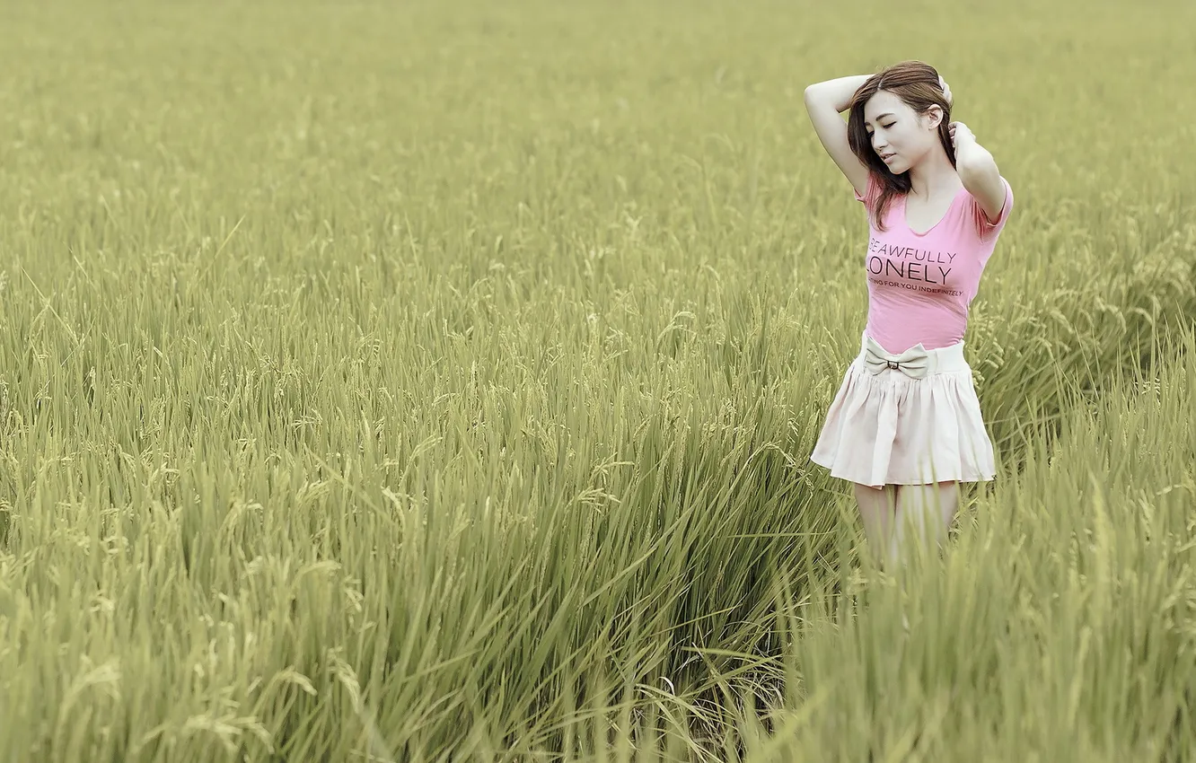 Photo wallpaper summer, girl, Asian