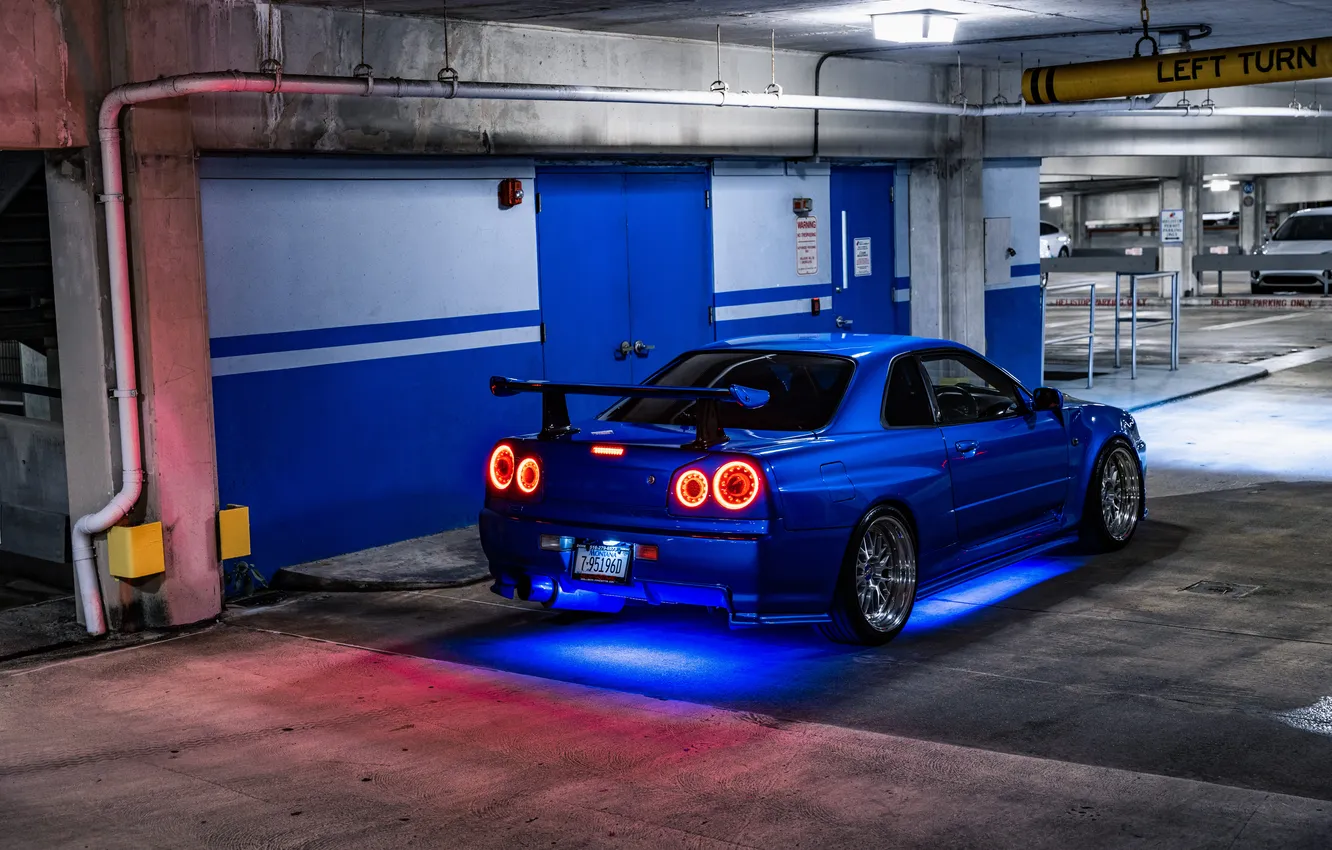 Photo wallpaper GT-R, Skyline, R34