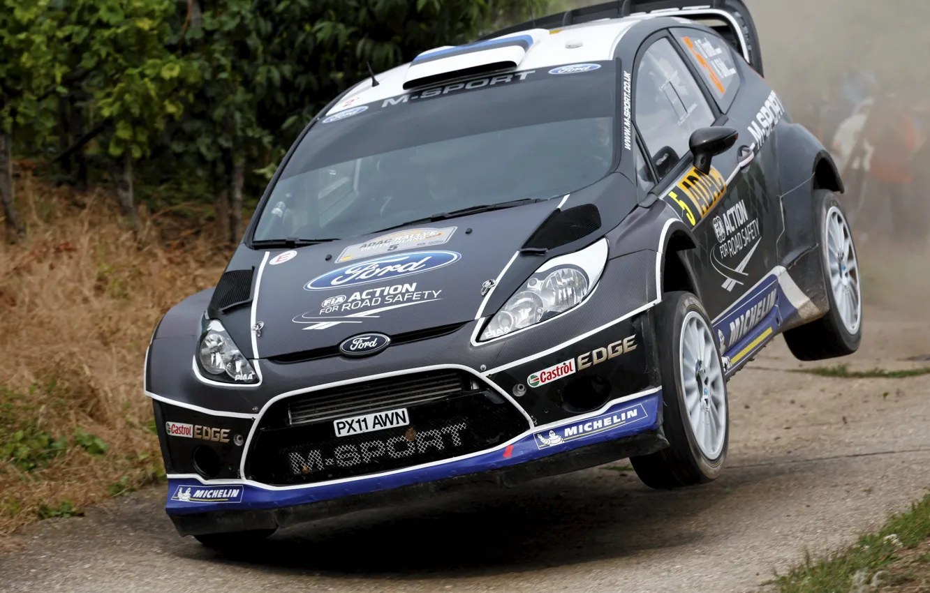 Photo wallpaper Ford, Jump, WRC, Rally, Fiesta, There Miss
