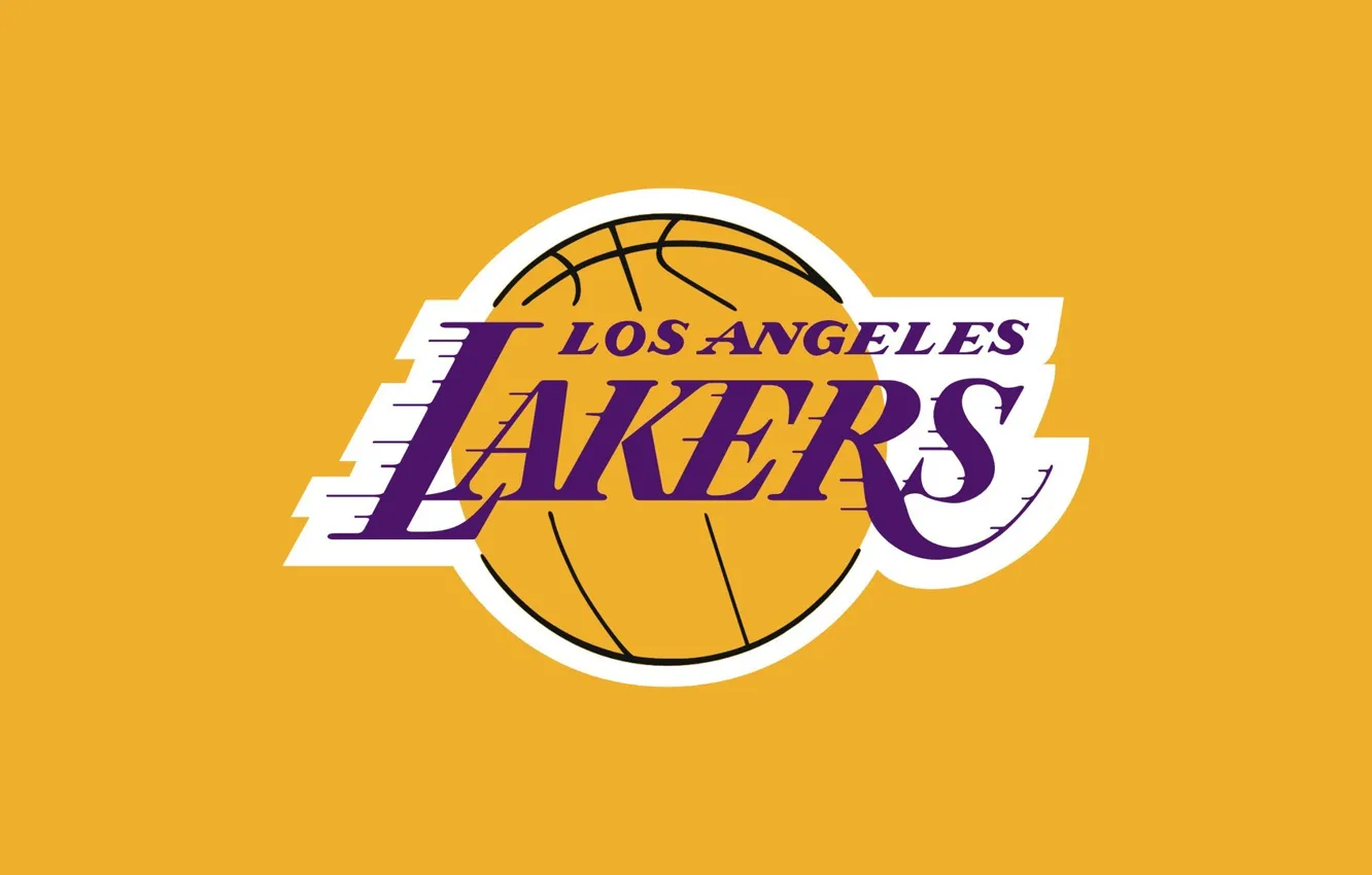 Photo wallpaper logo, basketball, los angeles lakers