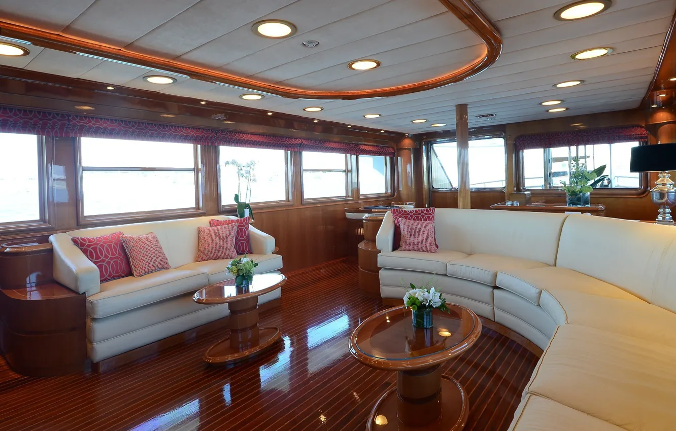 Photo wallpaper luxury, motor, main salon, yacht CAMELLIA