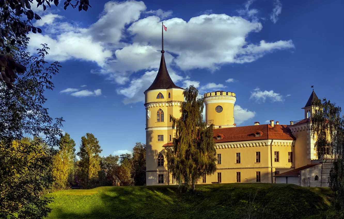 Photo wallpaper landscape, nature, the city, Park, castle, fortress, architecture, Pavlovsk