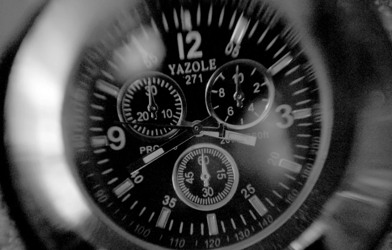 Photo wallpaper photo, magnifier, monochrome, chesy