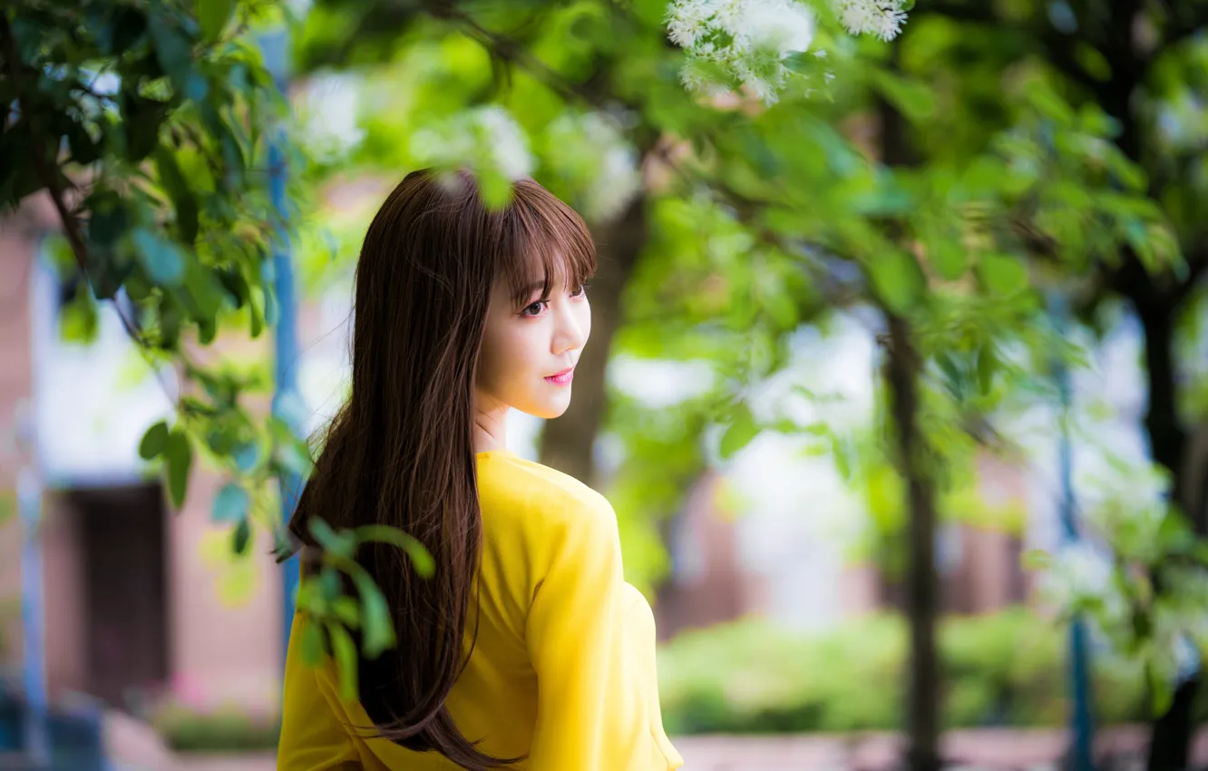 Photo wallpaper girl, Asian, cutie